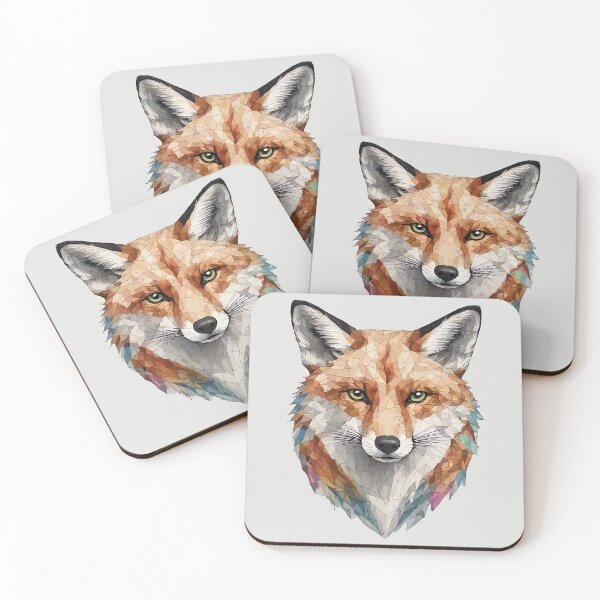 Item preview, Geometric Fox Head Low Poly Animal Art – Modern Animal Art designed and sold by Tklezardesigns.