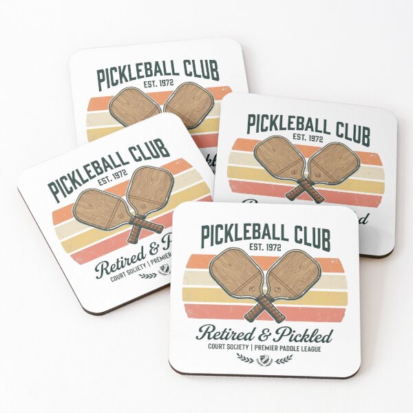 Item preview, Retro Pickleball Club Retired & Pickled Vintage Paddle League Design designed and sold by HERITAGE COURT.