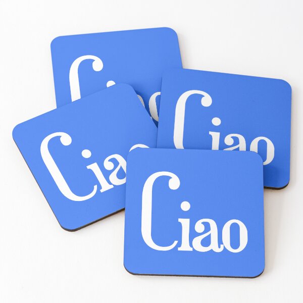 Item preview, Ciao Italia lover minimal white text design designed and sold by EmeraldeaArt.