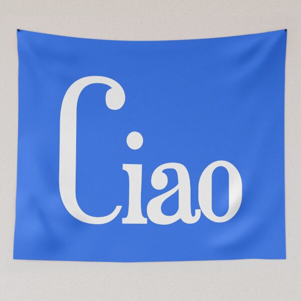 Item preview, Ciao Italia lover minimal white text design designed and sold by EmeraldeaArt.