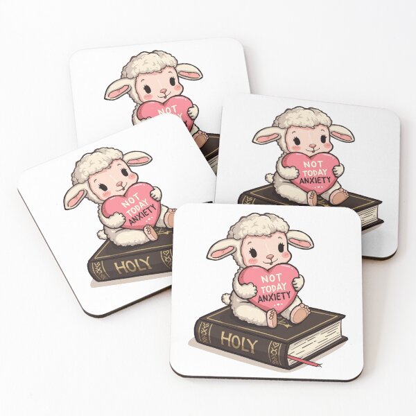 Item preview, Not Today Anxiety Christian Lamb Sticker designed and sold by JustStickers4U.