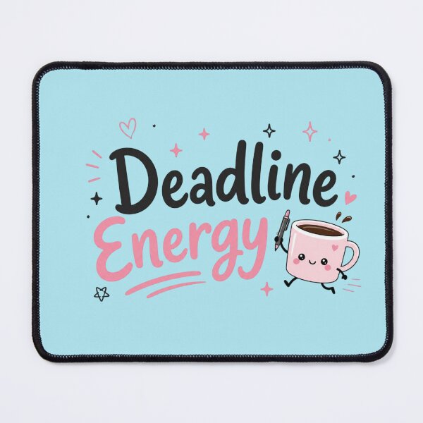 Item preview, Deadline Energy Cute Coffee Student Aesthetic T-Shirt Design designed and sold by Sanika arts .