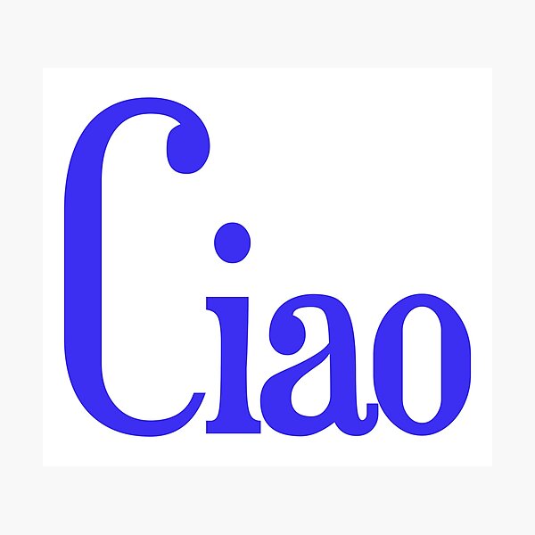 Item preview, Ciao Italia lover minimal blue design designed and sold by EmeraldeaArt.