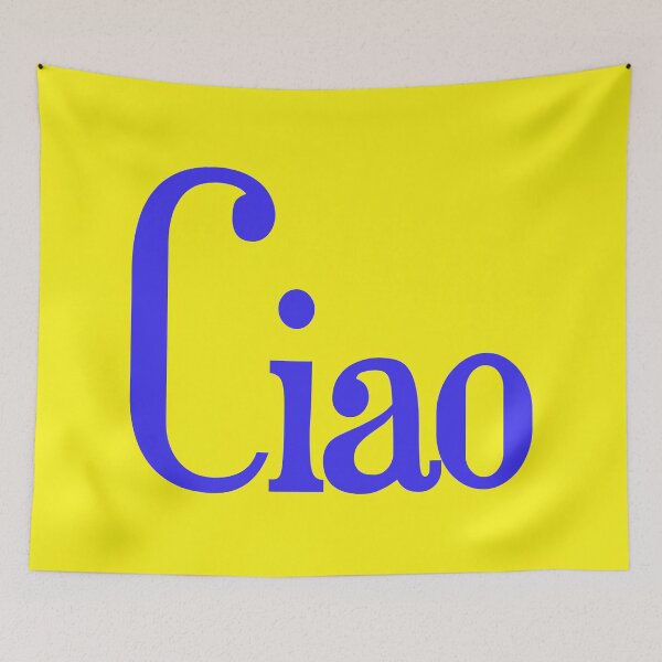 Item preview, Ciao Italia lover minimal blue design designed and sold by EmeraldeaArt.