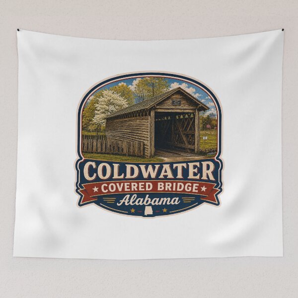 Item preview, Coldwater Covered Bridge sticker designed and sold by gotucoveredart.