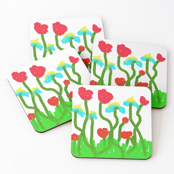 Item preview, Simple Childlike Sketch of Poppies and Wildflowers designed and sold by BalkanBloom.
