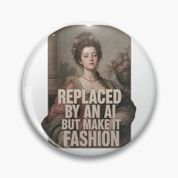 Item preview, Y2K Tech Satire Baroque Lady Oil Painting Shirt designed and sold by mo-carnival.
