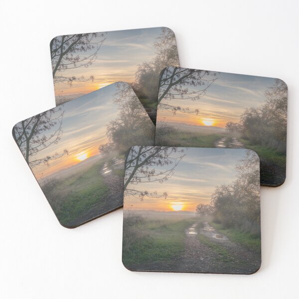Item preview, Misty path at sunrise. designed and sold by vz-mrvq-01.