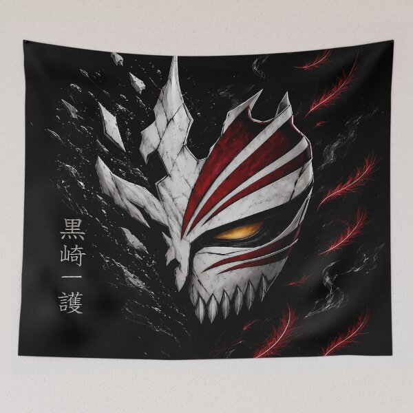 Item preview, Dark Hollow Ichigo Aesthetic Warrior Mask – Streetwear Art designed and sold by Trinidesigns123.