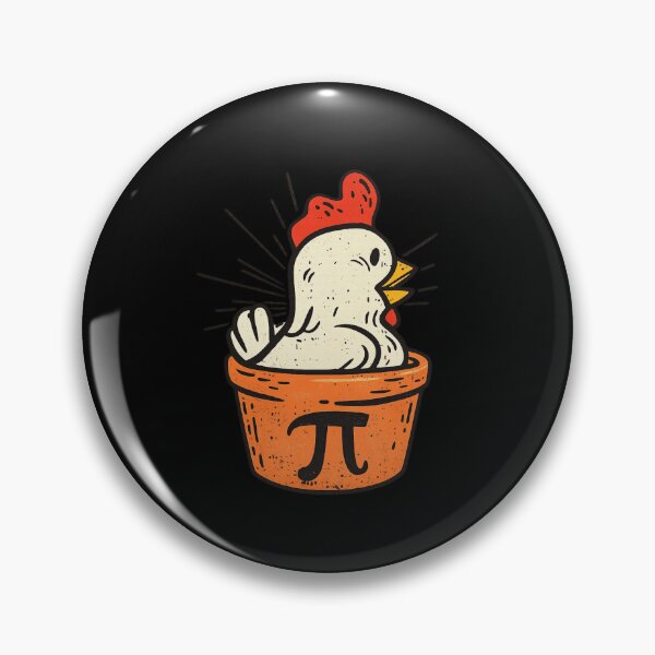 Item preview, Chicken Pi Funny Math Pun Illustration Design designed and sold by Ekonolotie.