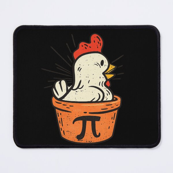 Item preview, Chicken Pi Funny Math Pun Illustration Design designed and sold by Ekonolotie.