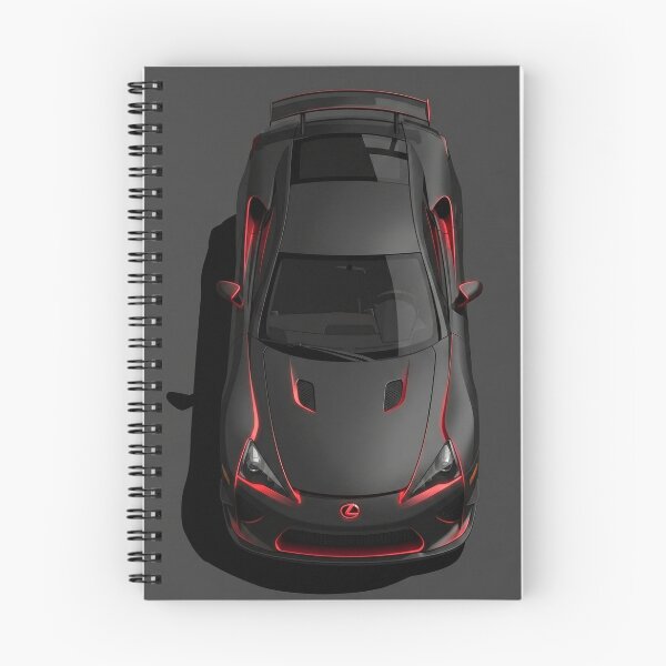 Item preview, Lexus LFA Cyberpunk Neon Matte Black Top View Vector Illustration designed and sold by Motorline44.