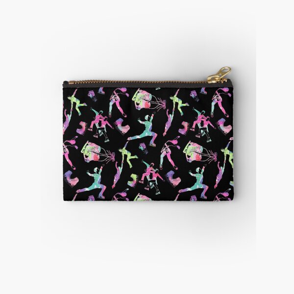 Item preview, Figure Skaters Retro Pop Pattern on Black designed and sold by Purposely Designed.
