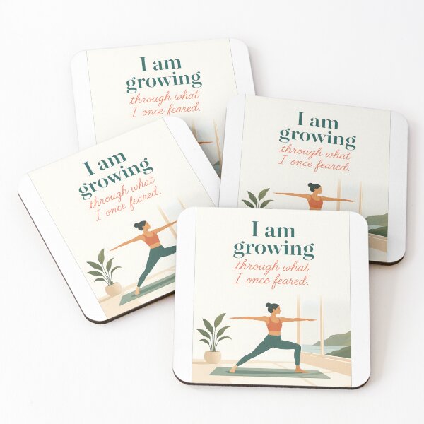 Item preview, I Am Growing Through What I Once Feared Yoga Affirmation Art designed and sold by LoveNurseries.