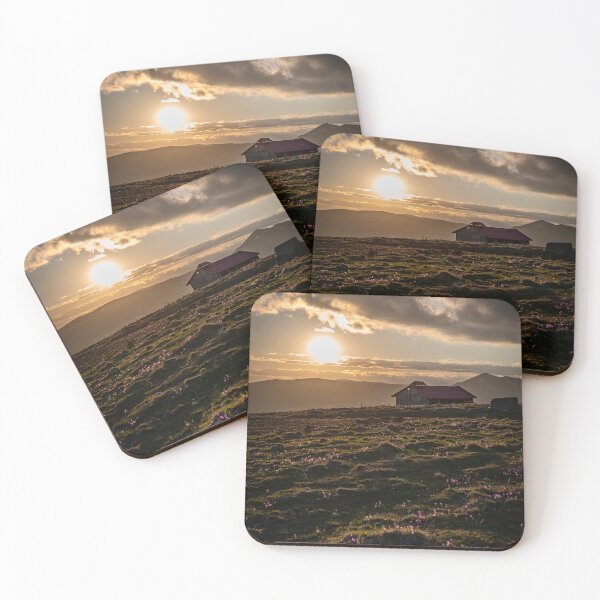 Item preview, A barn in the mountains at sunset. designed and sold by vz-mrvq-01.