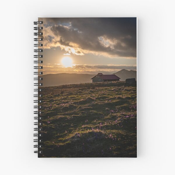 Item preview, A barn in the mountains at sunset. designed and sold by vz-mrvq-01.