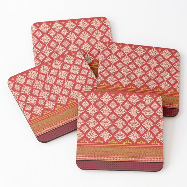 Item preview, Royal Gold Damask on Crimson Red designed and sold by NornAxiom.