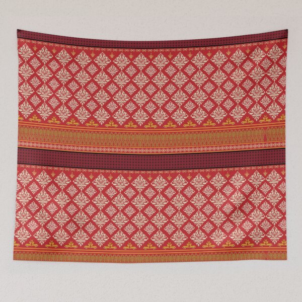 Item preview, Royal Gold Damask on Crimson Red designed and sold by NornAxiom.