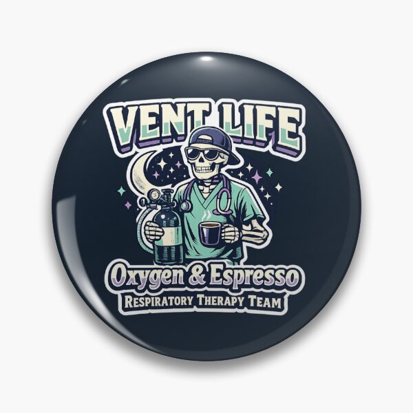 Item preview, Vent Life Skeleton Respiratory Therapist Shirt – Oxygen & Espresso RT Night Shift Retro Halloween Design designed and sold by ClinicalHubs.