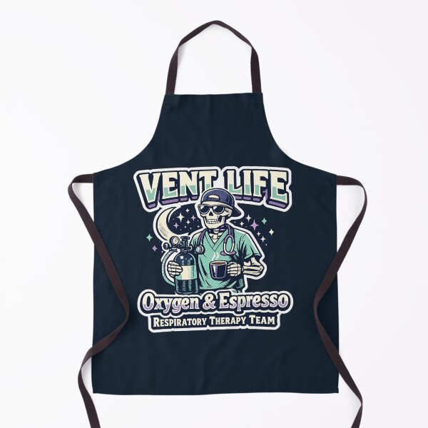 Item preview, Vent Life Skeleton Respiratory Therapist Shirt – Oxygen & Espresso RT Night Shift Retro Halloween Design designed and sold by ClinicalHubs.