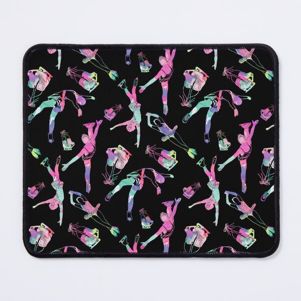 Item preview, Female Figure Skaters Retro Pop Pattern on Black  designed and sold by Purposely Designed.
