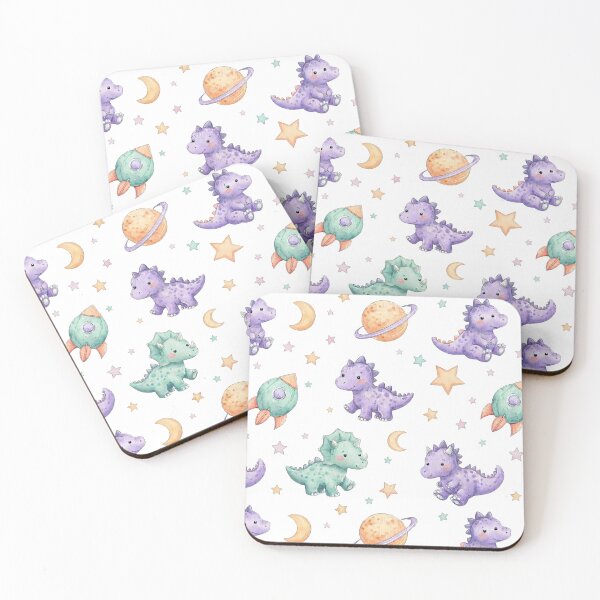 Item preview, Cute Dinosaur Space Nursery Pattern designed and sold by MegaNovaArt.