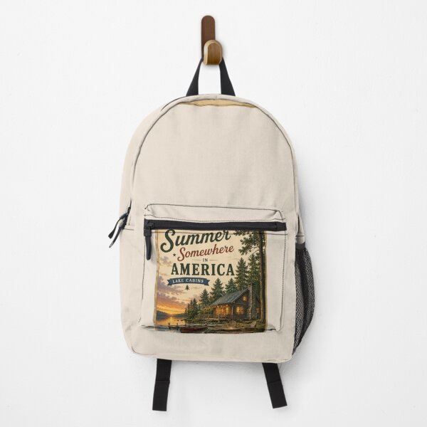 Item preview, Summer Somewhere in America – Lake Cabins | Travel America 250 Vintage Americana Art designed and sold by Novel Works Studio.