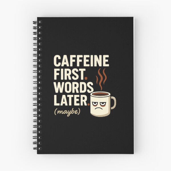 Item preview, Caffeine First Words Later Funny Coffee Mood Design designed and sold by Ekonolotie.