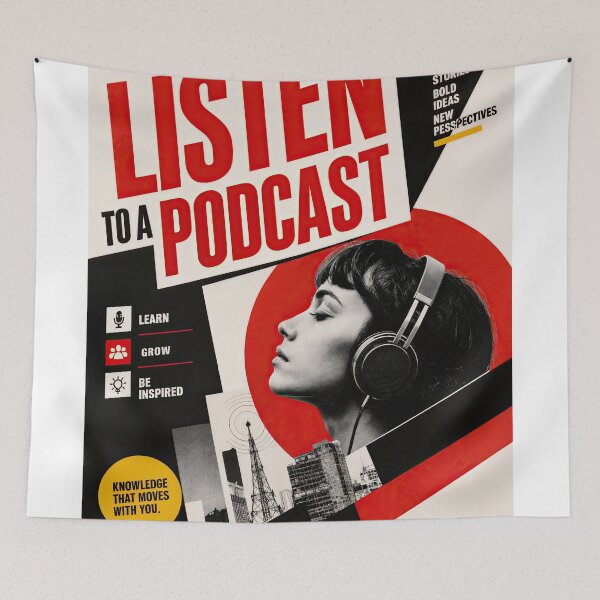 Item preview, Wall Art - Poster - Tune In – Bold Podcast Energy designed and sold by ForeverPrintsOK.