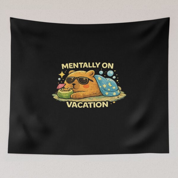 Item preview, Cute Capybara Mentally On Vacation designed and sold by Hobby-up.