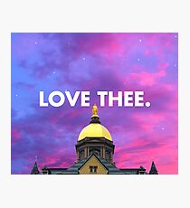 Notre Dame "Love Thee." Tapestry Photographic Print