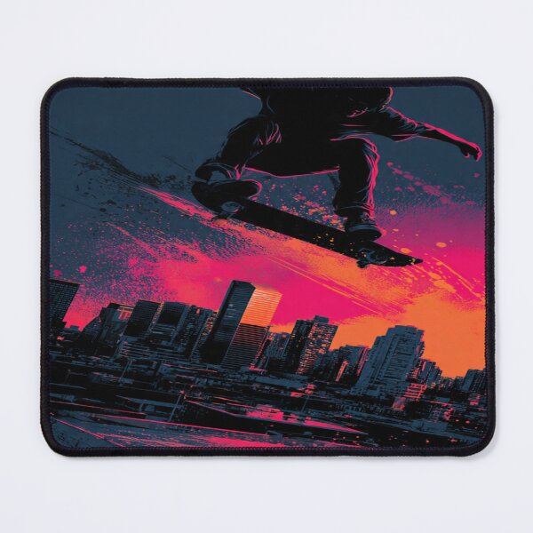 Item preview, Sunset Skate King | Rooftop Kickflip Silhouette | Urban Sports Poster Art designed and sold by AiNaturalsOnly.
