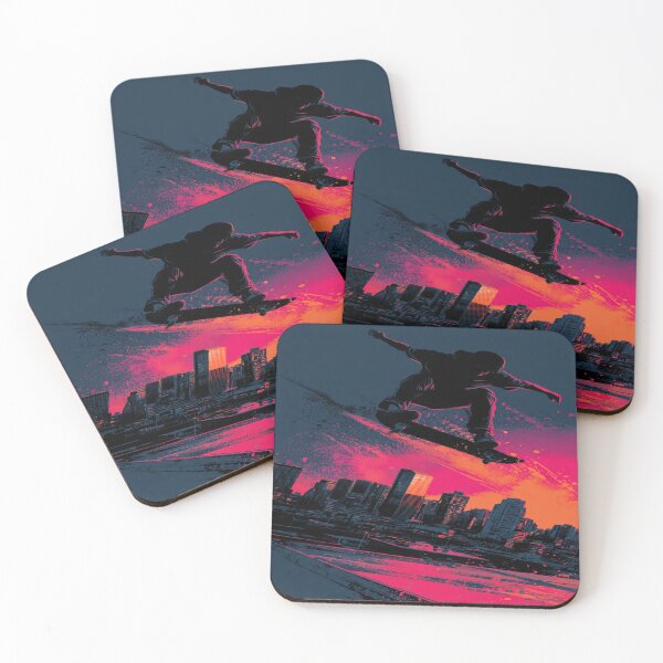 Item preview, Sunset Skate King | Rooftop Kickflip Silhouette | Urban Sports Poster Art designed and sold by RAMHEARTS.
