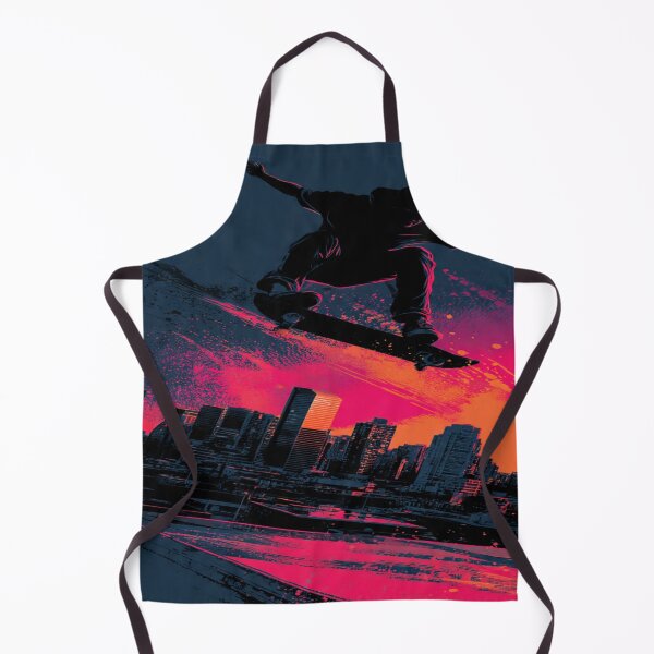 Item preview, Sunset Skate King | Rooftop Kickflip Silhouette | Urban Sports Poster Art designed and sold by RAMHEARTS.