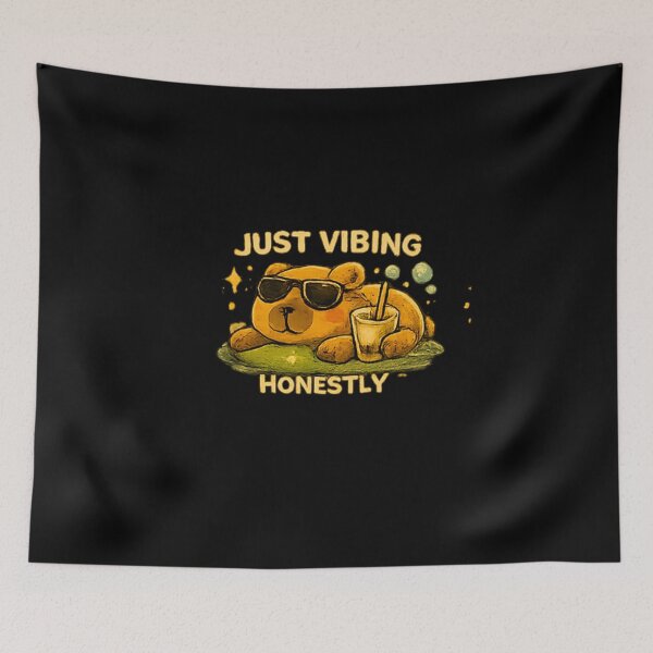Item preview, Cute Capybara Just Vibing Honestly designed and sold by Hobby-up.
