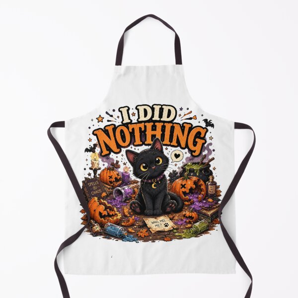 Item preview, I Did Nothing Funny Black Cat Halloween Chaos Design designed and sold by MotylekAnia.