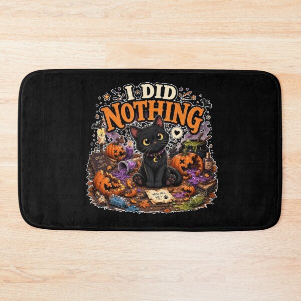 Item preview,  I Did Nothing Funny Black Cat Halloween Chaos Design designed and sold by MotylekAnia.