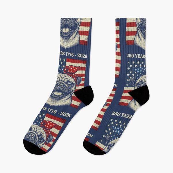 Item preview, Pug American Flag Bandana 250 Years 1776-2026 designed and sold by d247.