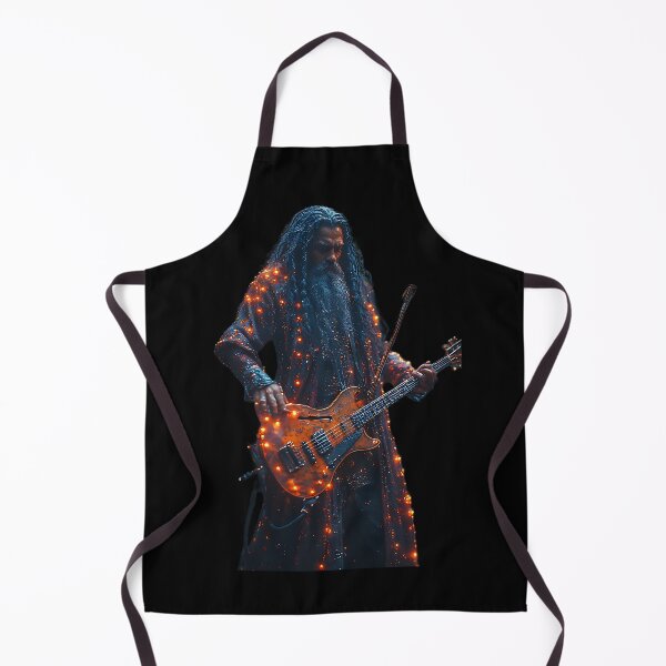 Item preview, Epic Fantasy Wizard Electric Guitarist Glowing Ember designed and sold by UrbanPrts.