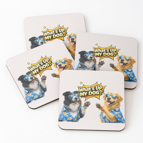 Item preview, What’s Up My Dog? Funny Vacation Dogs Sticker Design designed and sold by WhatASunShine.