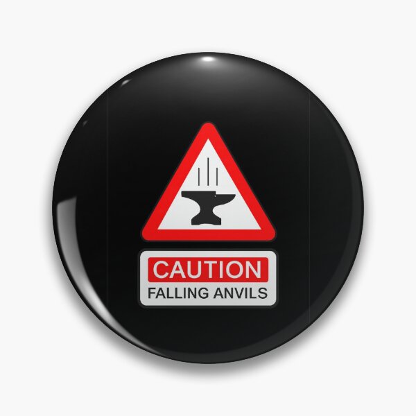 Item preview, Caution Falling Anvils Funny Retro Slapstick Design designed and sold by Ekonolotie.