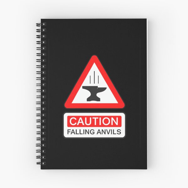 Item preview, Caution Falling Anvils Funny Retro Slapstick Design designed and sold by Ekonolotie.