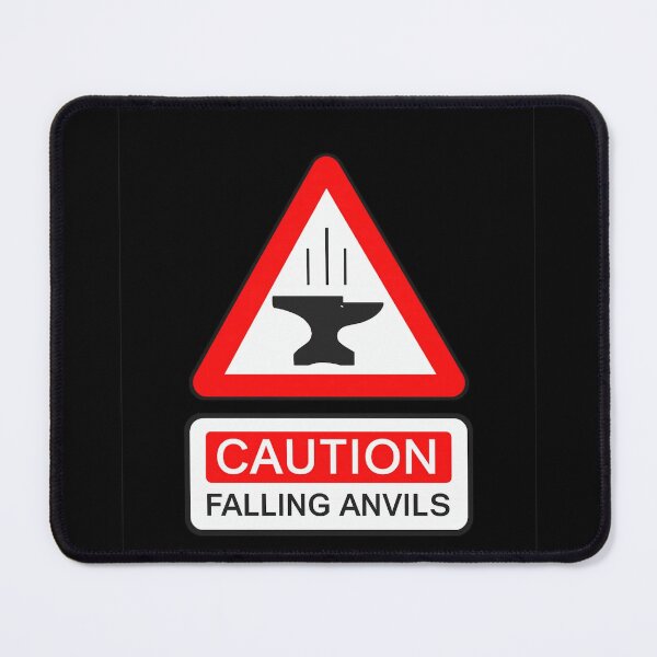 Item preview, Caution Falling Anvils Funny Retro Slapstick Design designed and sold by Ekonolotie.
