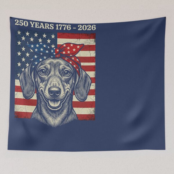 Item preview, Patriotic Dachshund USA Flag 250 Year Anniversary designed and sold by d247.