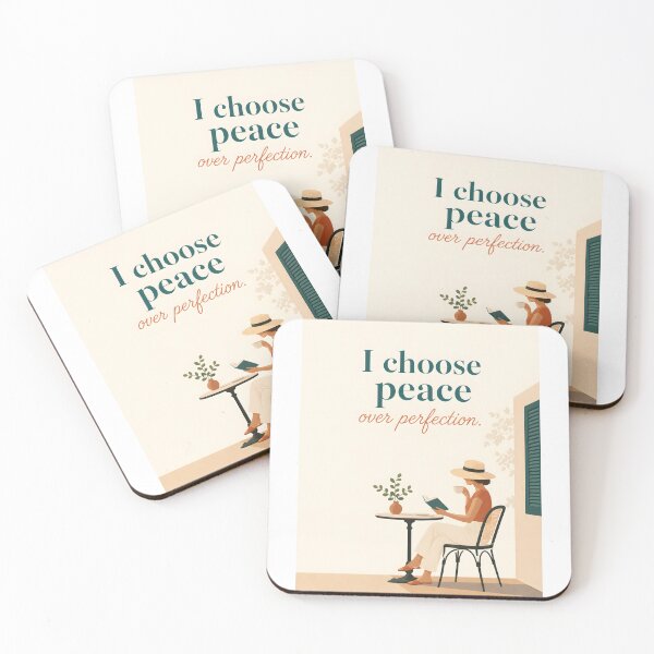 Item preview, I Choose Peace Over Perfection Self Care Affirmation Art designed and sold by LoveNurseries.