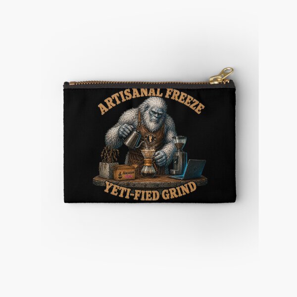 Item preview, Funny Yeti Barista Pour Over Coffee Retro Graphic Tee designed and sold by Mythic Ink Studio.