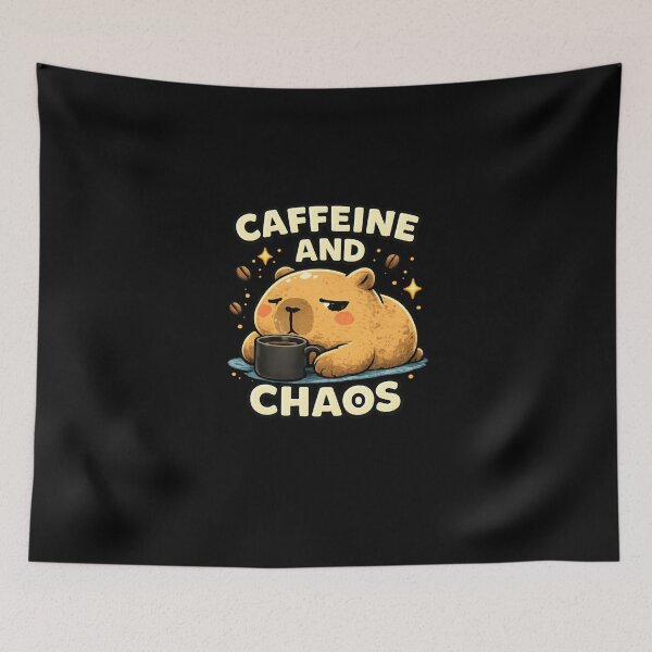 Item preview, Cute Capybara Caffeine And Chaos designed and sold by Hobby-up.
