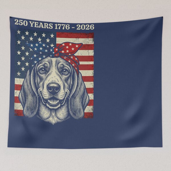 Item preview, 250 Years 1776-2026 Patriotic Dog Bandana USA Flag designed and sold by d247.