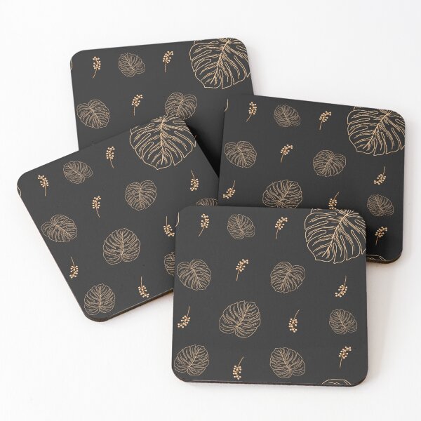 Item preview, Black Beige Monstera Botanical Aesthetic Seamless Pattern Design designed and sold by NadDot.