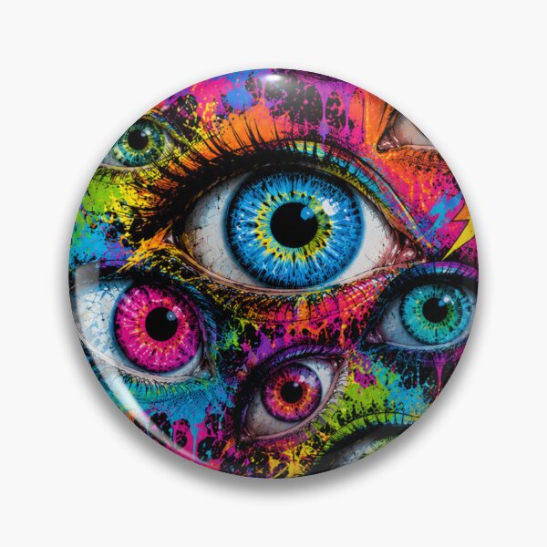 Item preview, Chromatic Eyes Pop Art | Vibrant Psychedelic Eye Aesthetic Retro Graphic designed and sold by PLUSHIWORLDtm.